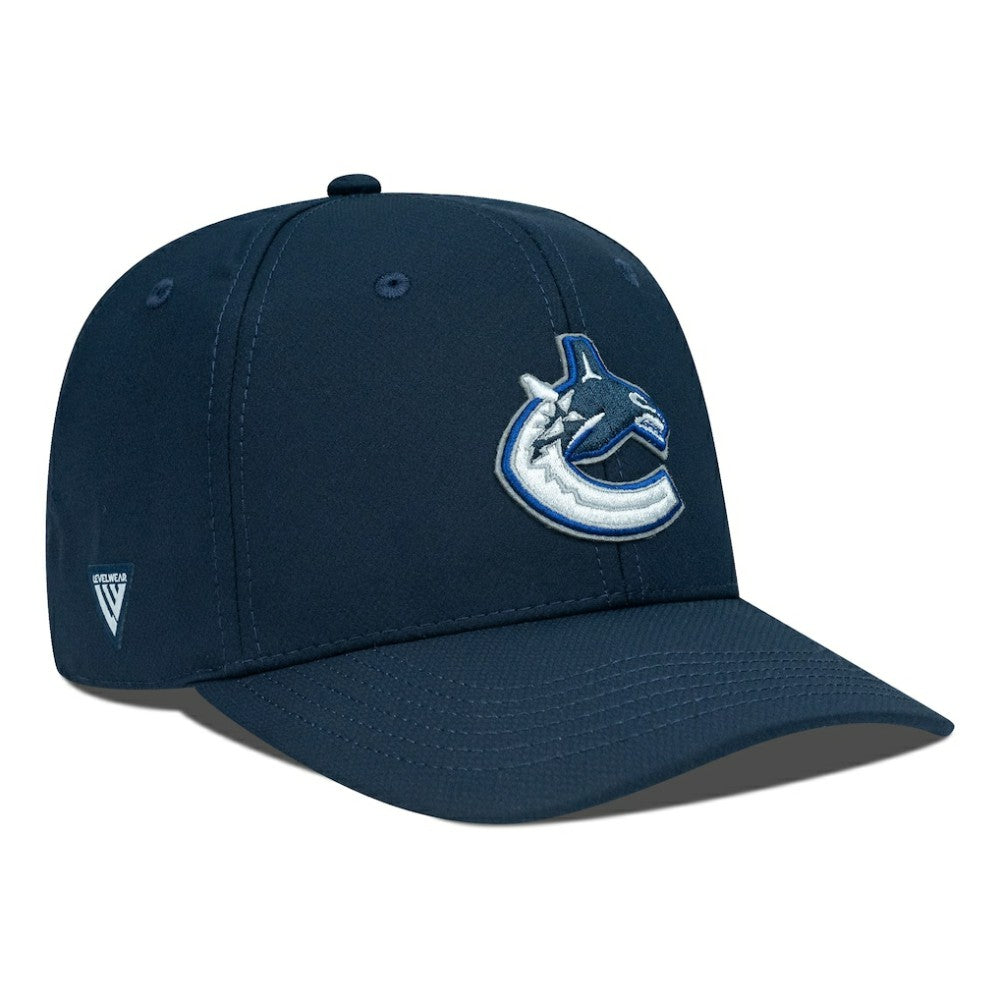 NHL Navy Vancouver Canucks Levelwear Rise Flex Hat