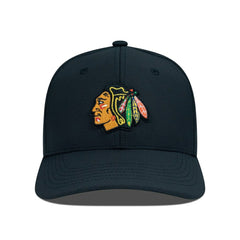 NHL Black Chicago Blackhawks Levelwear Rise Flex Hat