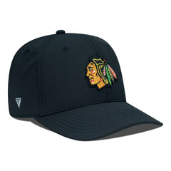 NHL Black Chicago Blackhawks Levelwear Rise Flex Hat