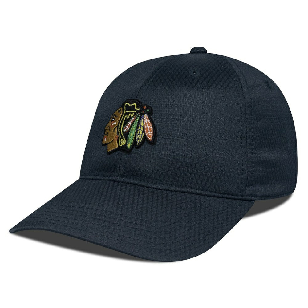 NHL Black Chicago Blackhawks Levelwear Matrix Adjustable Hat