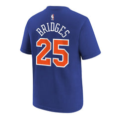 NBA Mikal Bridges New York Knicks Youth Icon Name & Number T-Shirt