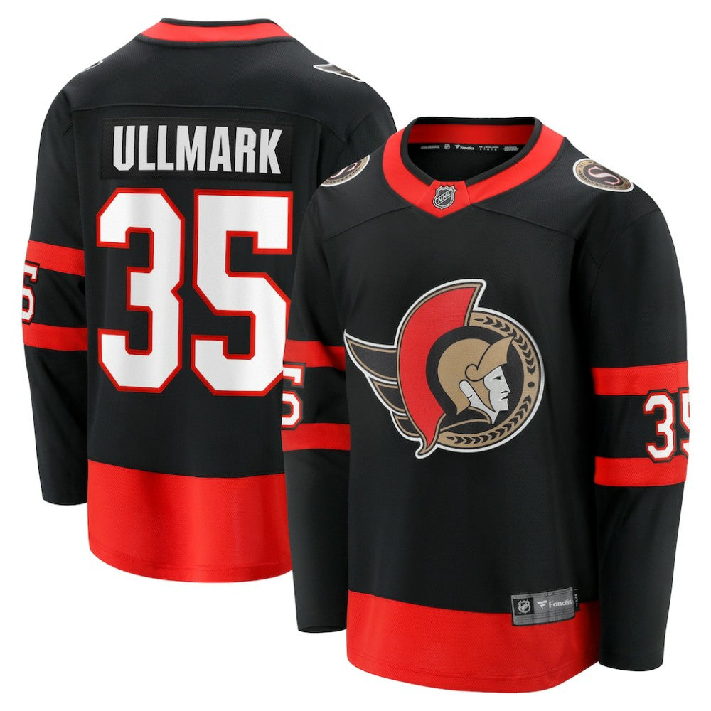 NHL Black Linus Ullmark Ottawa Senators Fanatics Home Premier Breakaway Player Jersey