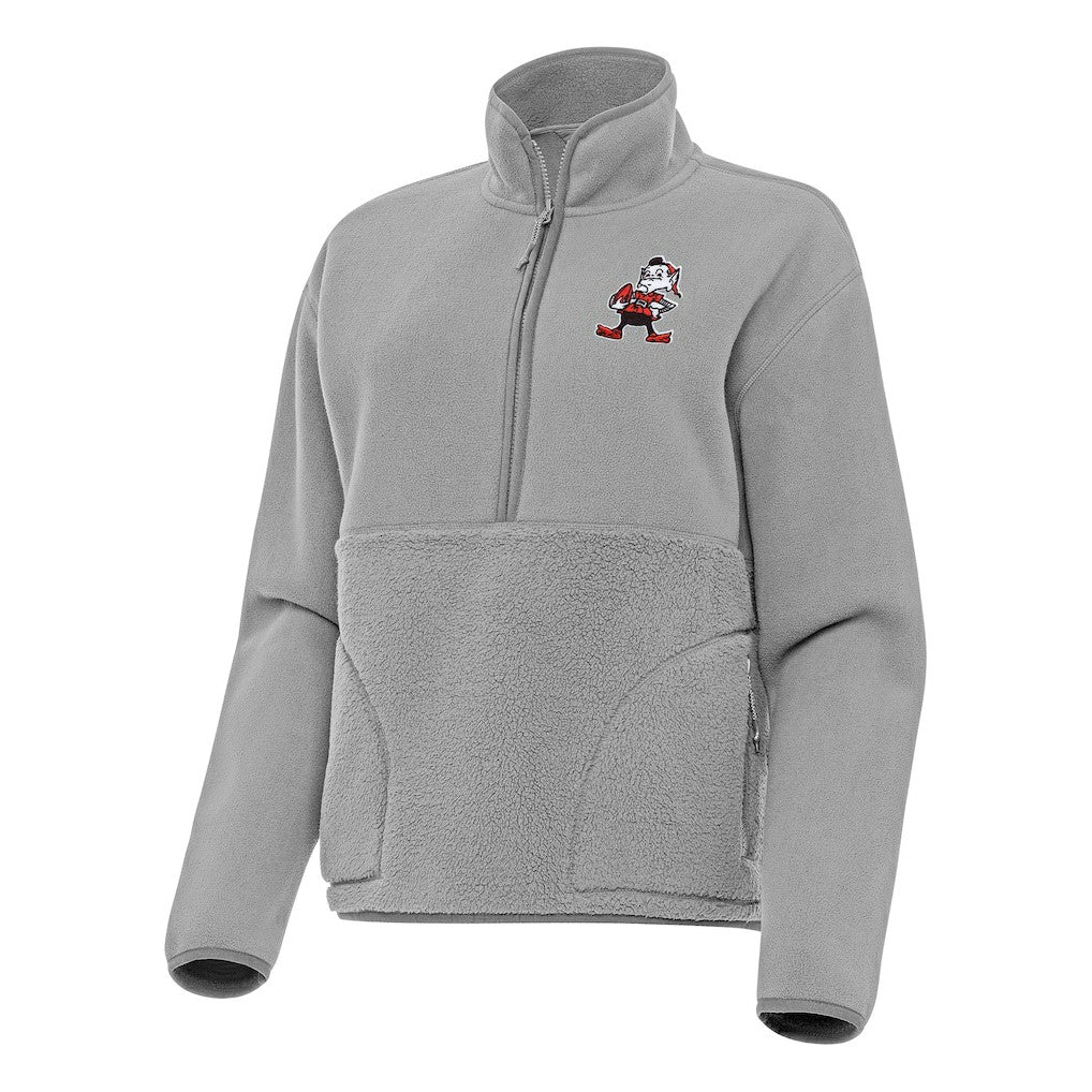 Antigua Women's Figure Half-Zip Sweatshirt - Cleveland Browns