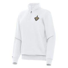 Antigua Women's Victory Quarter-Zip Top - New Orleans Saints