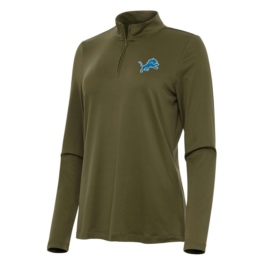Antigua Women's Reprocess Quarter-Zip Top - Detroit Lions