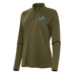 Antigua Women's Reprocess Quarter-Zip Top - Detroit Lions