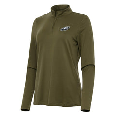 Antigua Women's Reprocess Quarter-Zip Top - Philadelphia Eagles