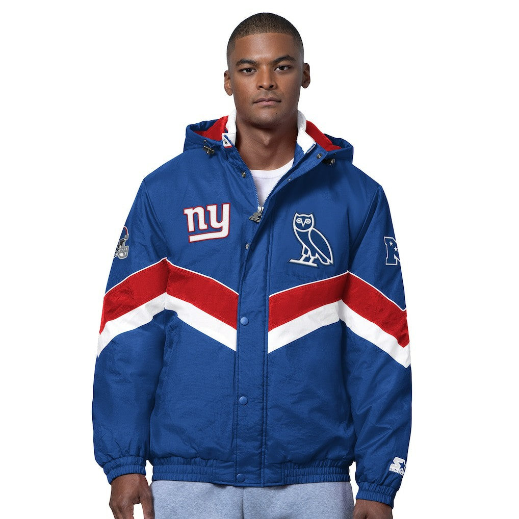 OVO x Starter Sideline Full-Snap Puffer Jacket - New York Giants