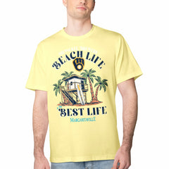 MLB Milwaukee Brewers Margaritaville Beach Hut Graphic T-Shirt