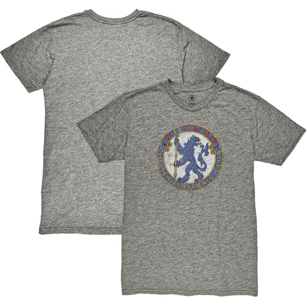 Chelsea 1863FC Retro Badge Vintage Tri-Blend T-Shirt -  Heather Gray