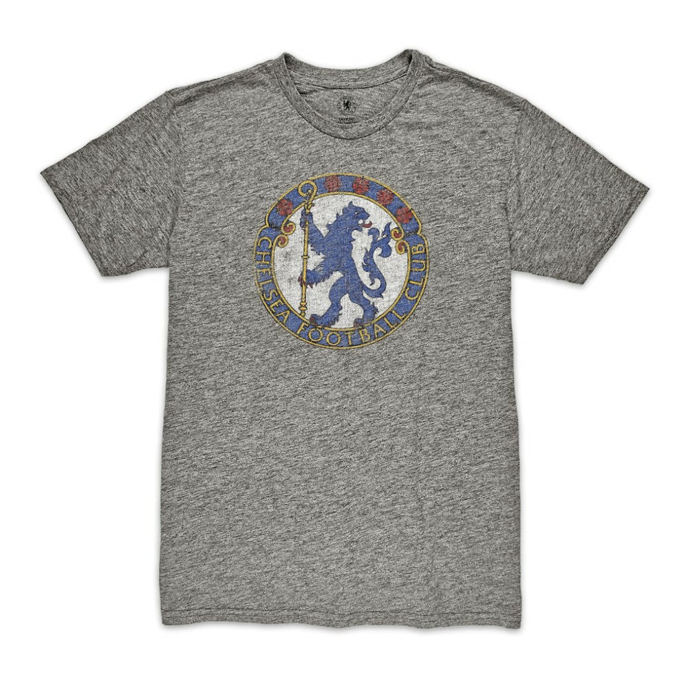 Chelsea 1863FC Retro Badge Vintage Tri-Blend T-Shirt -  Heather Gray