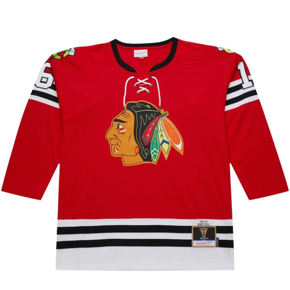 NHL Scarlet Bobby Hull Chicago Blackhawks 1960-61 Power Play Jersey