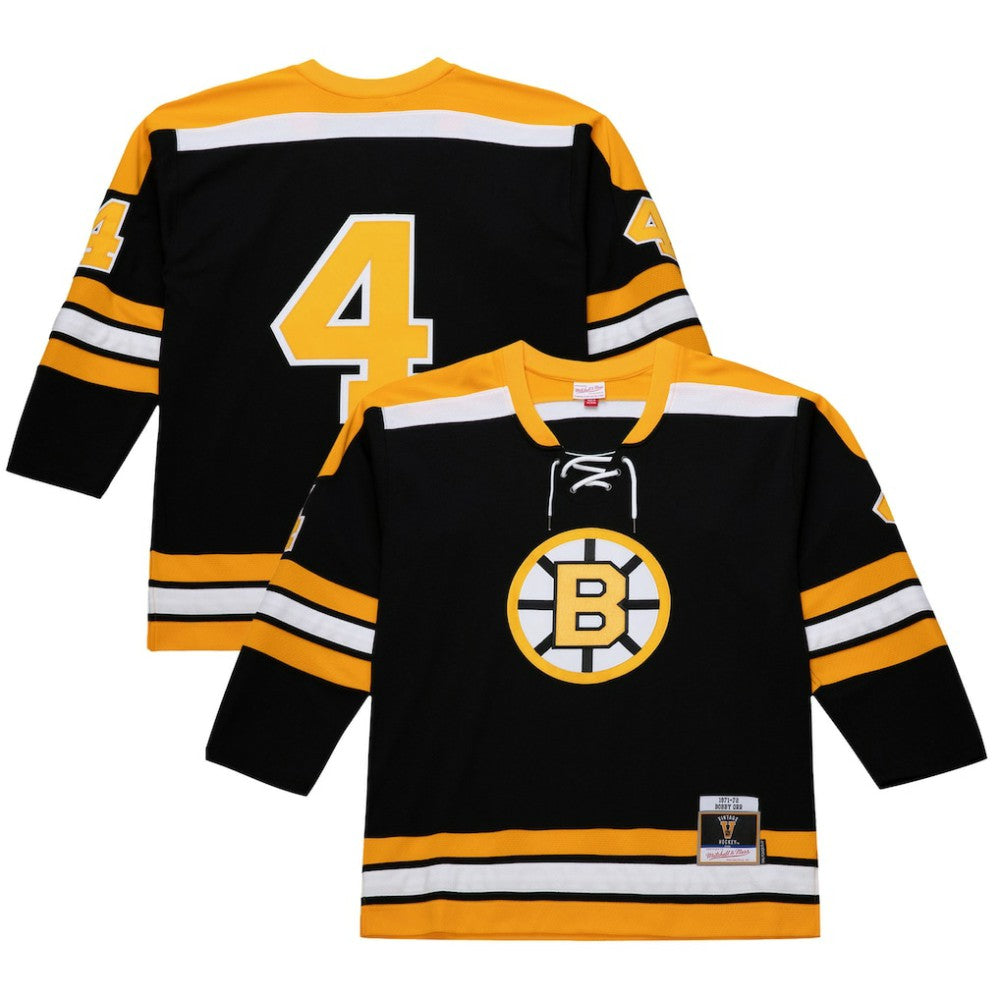 NHL Black Bobby Orr Boston Bruins 1971-72 Power Play Jersey
