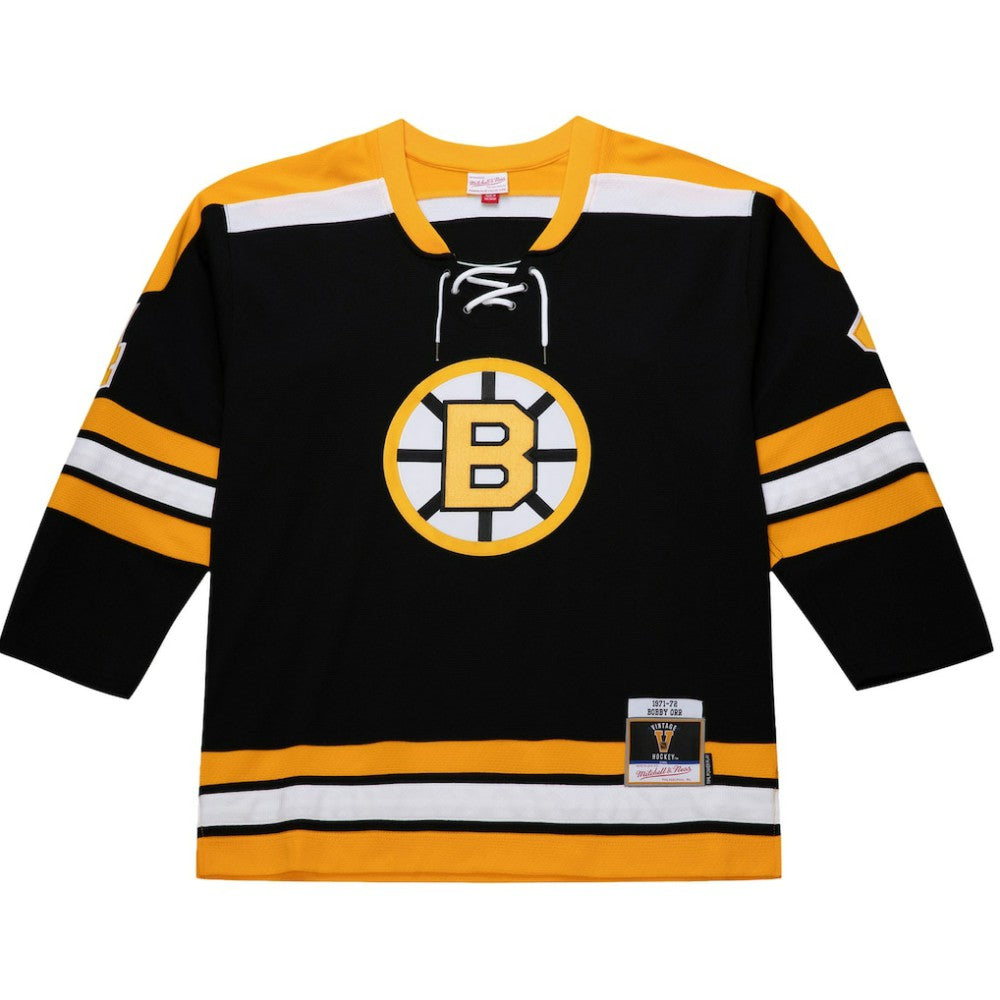 NHL Black Bobby Orr Boston Bruins 1971-72 Power Play Jersey
