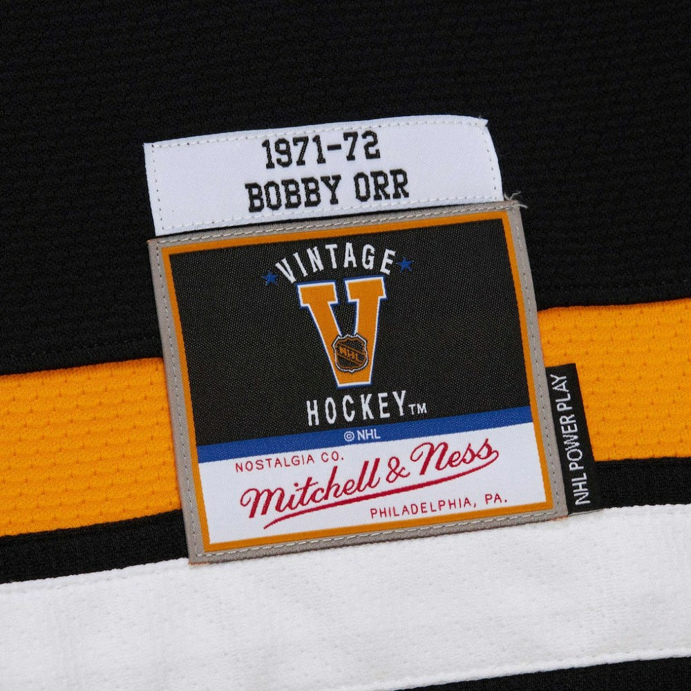 NHL Black Bobby Orr Boston Bruins 1971-72 Power Play Jersey