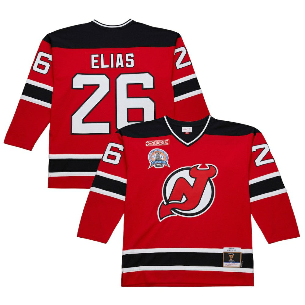 NHL Red Patrik Elias New Jersey Devils 1999-00 Power Play Jersey