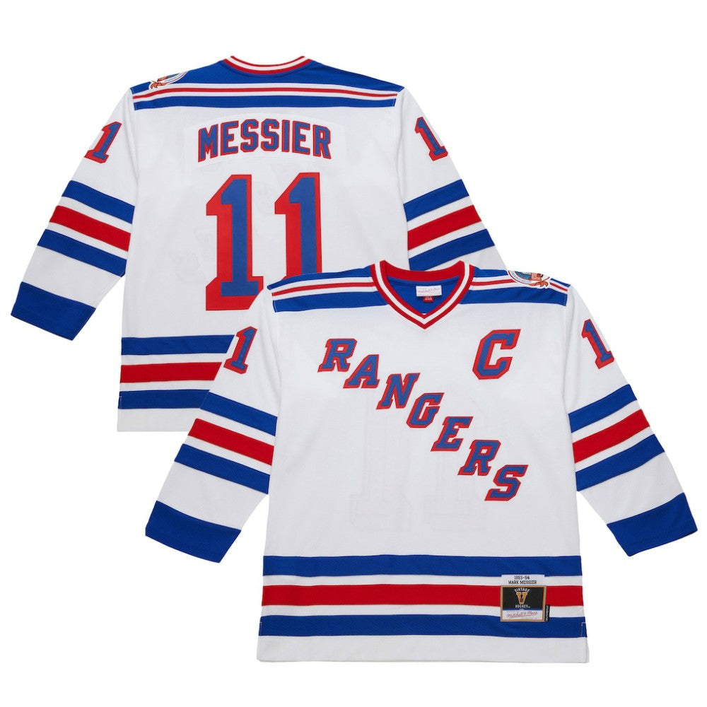 NHL White Mark Messier New York Rangers 1993-94 Power Play Jersey