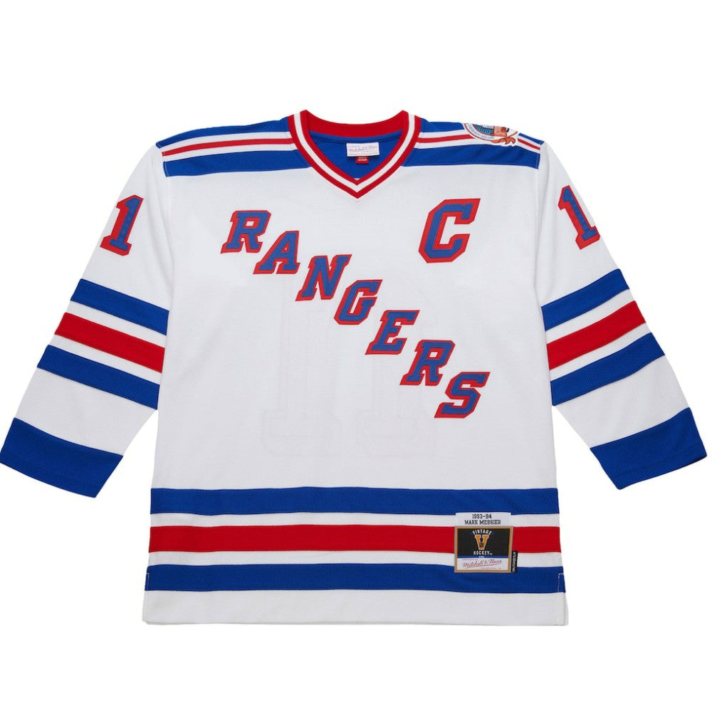 NHL White Mark Messier New York Rangers 1993-94 Power Play Jersey
