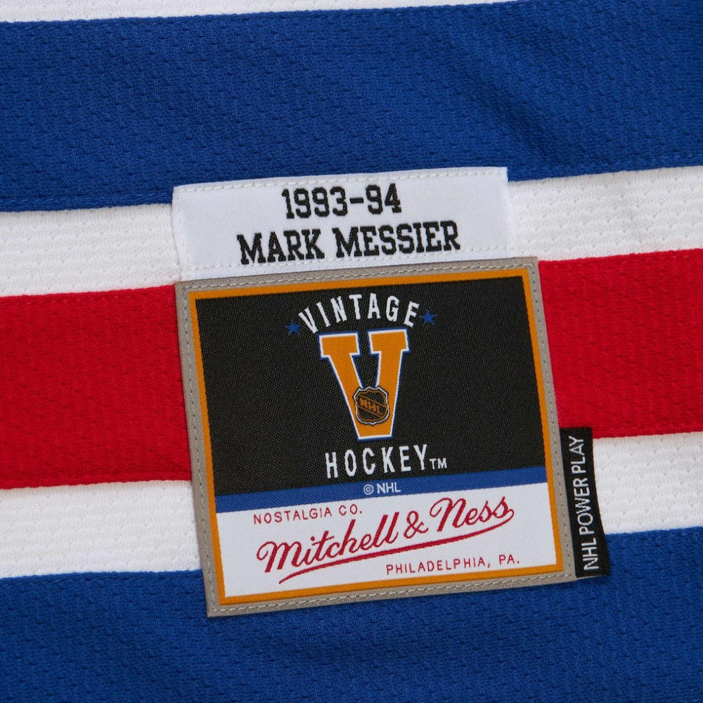 NHL White Mark Messier New York Rangers 1993-94 Power Play Jersey