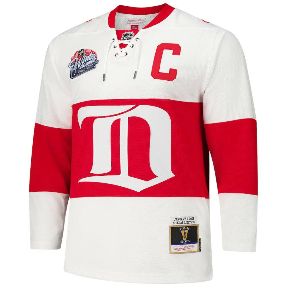 NHL White Nicklas Lidstrom Detroit Red Wings 2008-09 Power Play Jersey