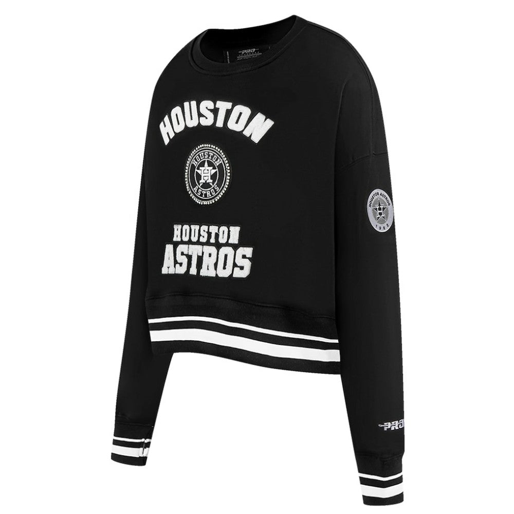 MLB Houston Astros Pro Standard Women's Pearl Cropped Pullover Sweatshirt