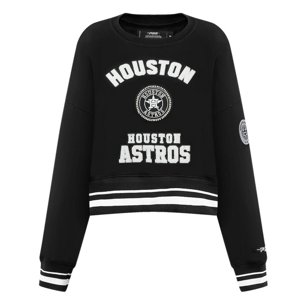 MLB Houston Astros Pro Standard Women's Pearl Cropped Pullover Sweatshirt