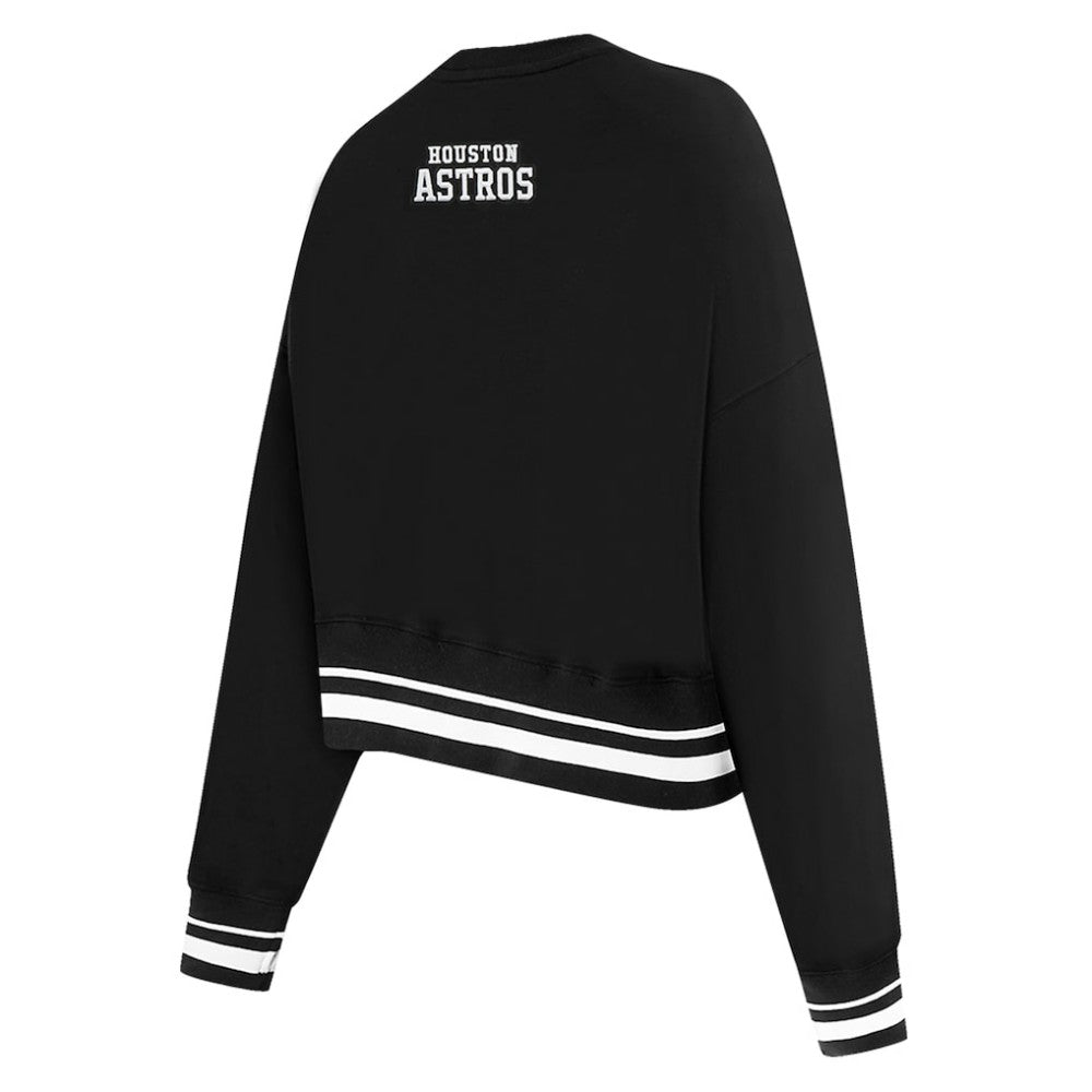 MLB Houston Astros Pro Standard Women's Pearl Cropped Pullover Sweatshirt