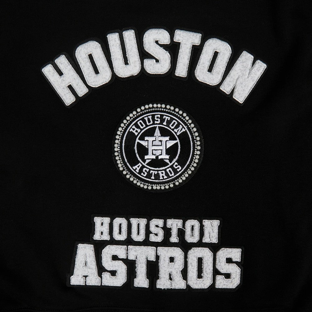 MLB Houston Astros Pro Standard Women's Pearl Cropped Pullover Sweatshirt