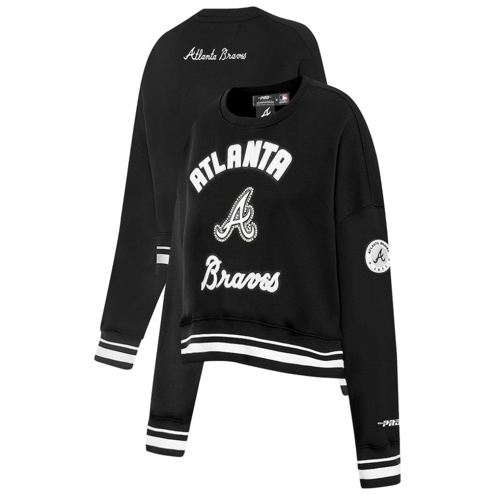 MLB Atlanta Braves Pro Standard Women's Pearl Cropped Pullover Sweatshirt