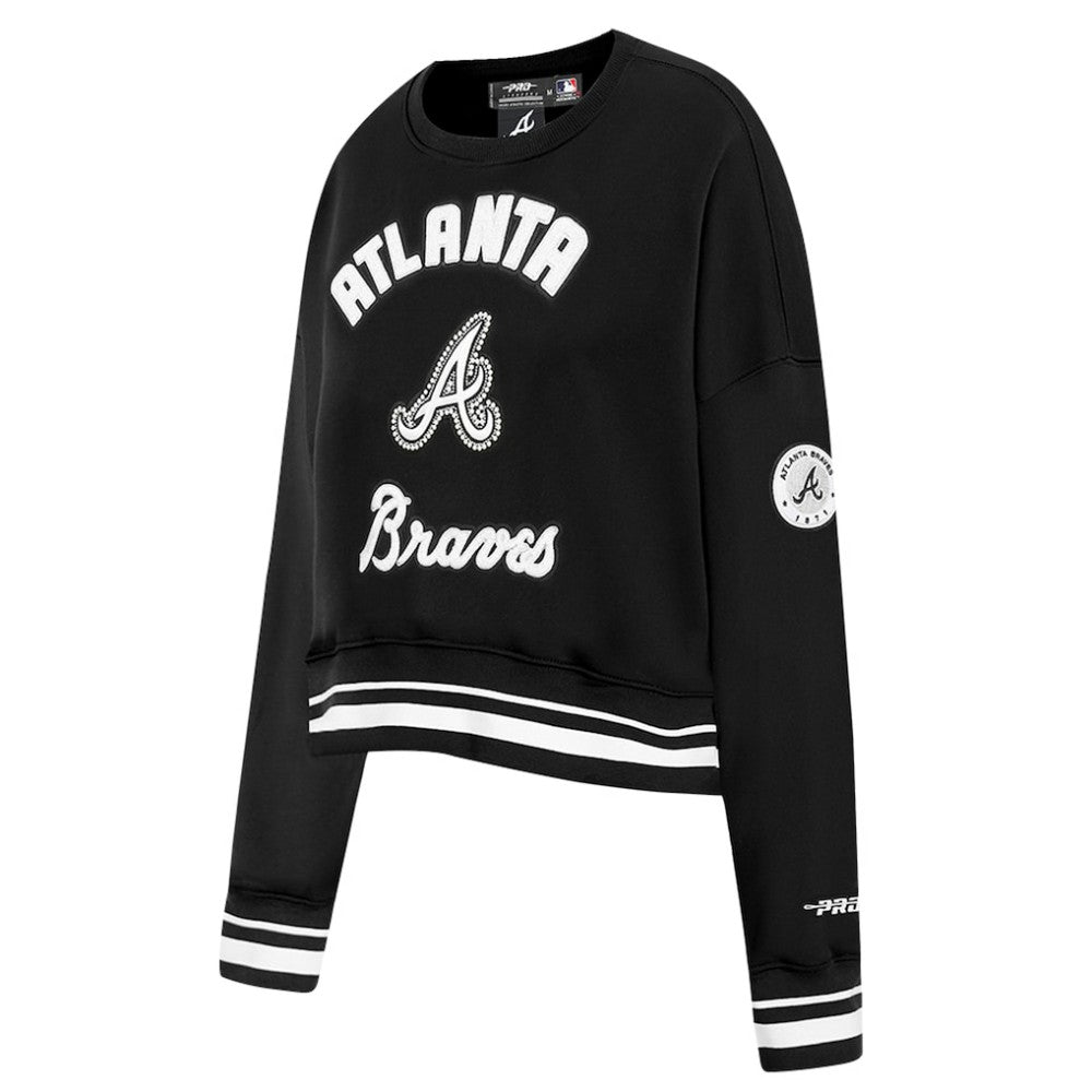 MLB Atlanta Braves Pro Standard Women's Pearl Cropped Pullover Sweatshirt