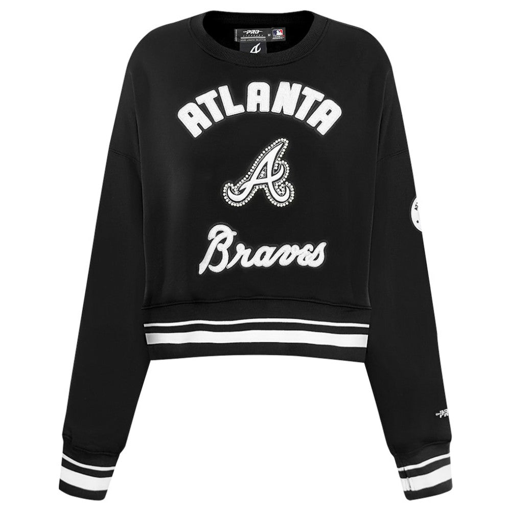MLB Atlanta Braves Pro Standard Women's Pearl Cropped Pullover Sweatshirt