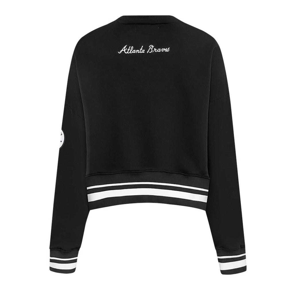 MLB Atlanta Braves Pro Standard Women's Pearl Cropped Pullover Sweatshirt