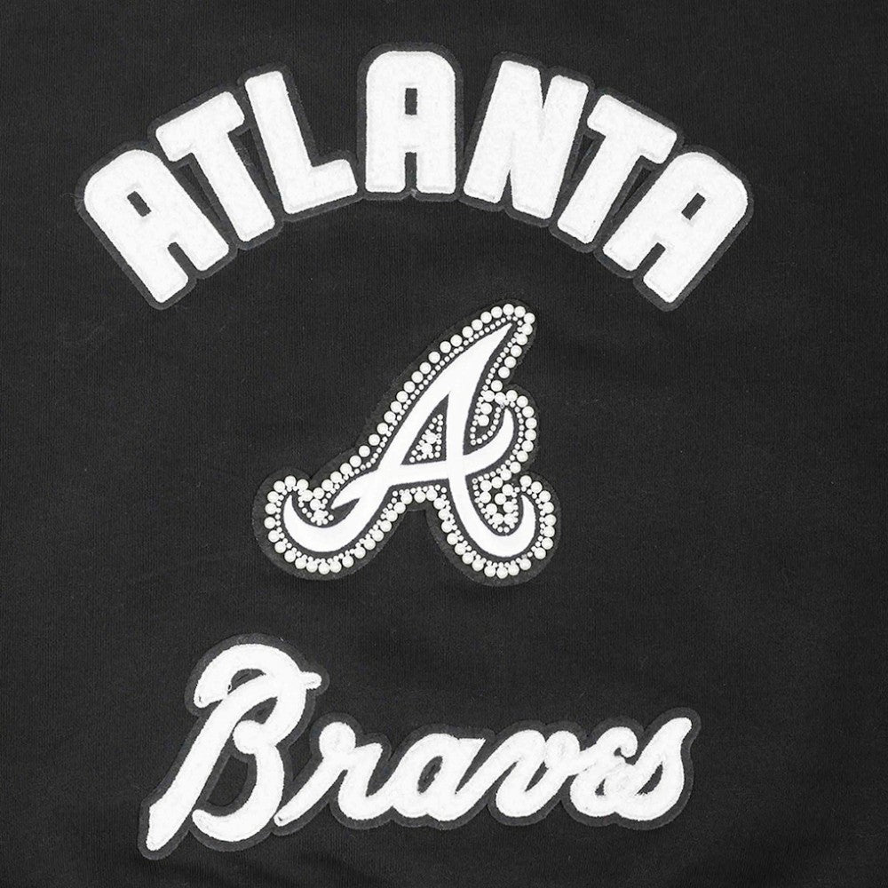 MLB Atlanta Braves Pro Standard Women's Pearl Cropped Pullover Sweatshirt
