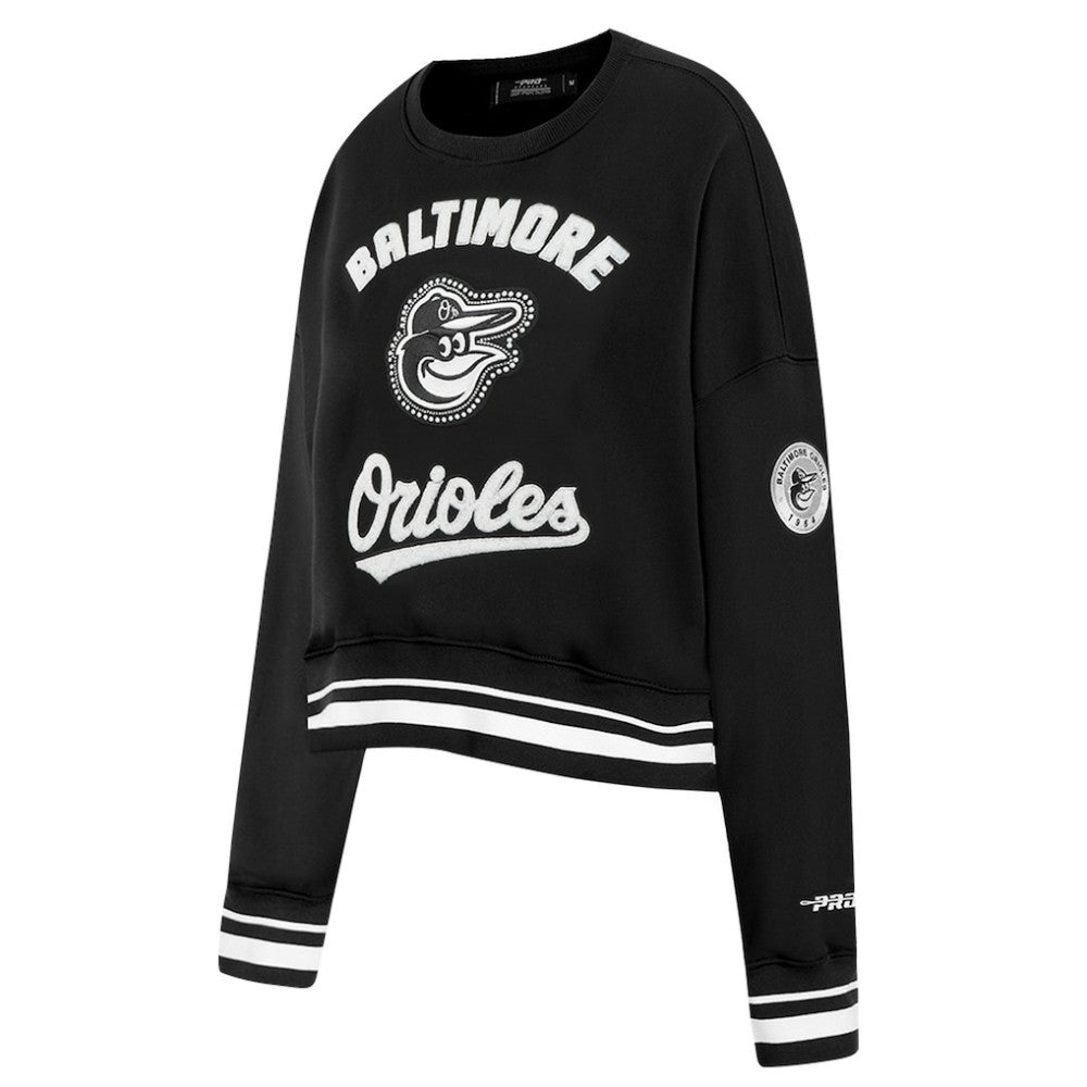 MLB Baltimore Orioles Pro Standard Women's Pearl Cropped Pullover Sweatshirt