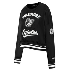 MLB Baltimore Orioles Pro Standard Women's Pearl Cropped Pullover Sweatshirt