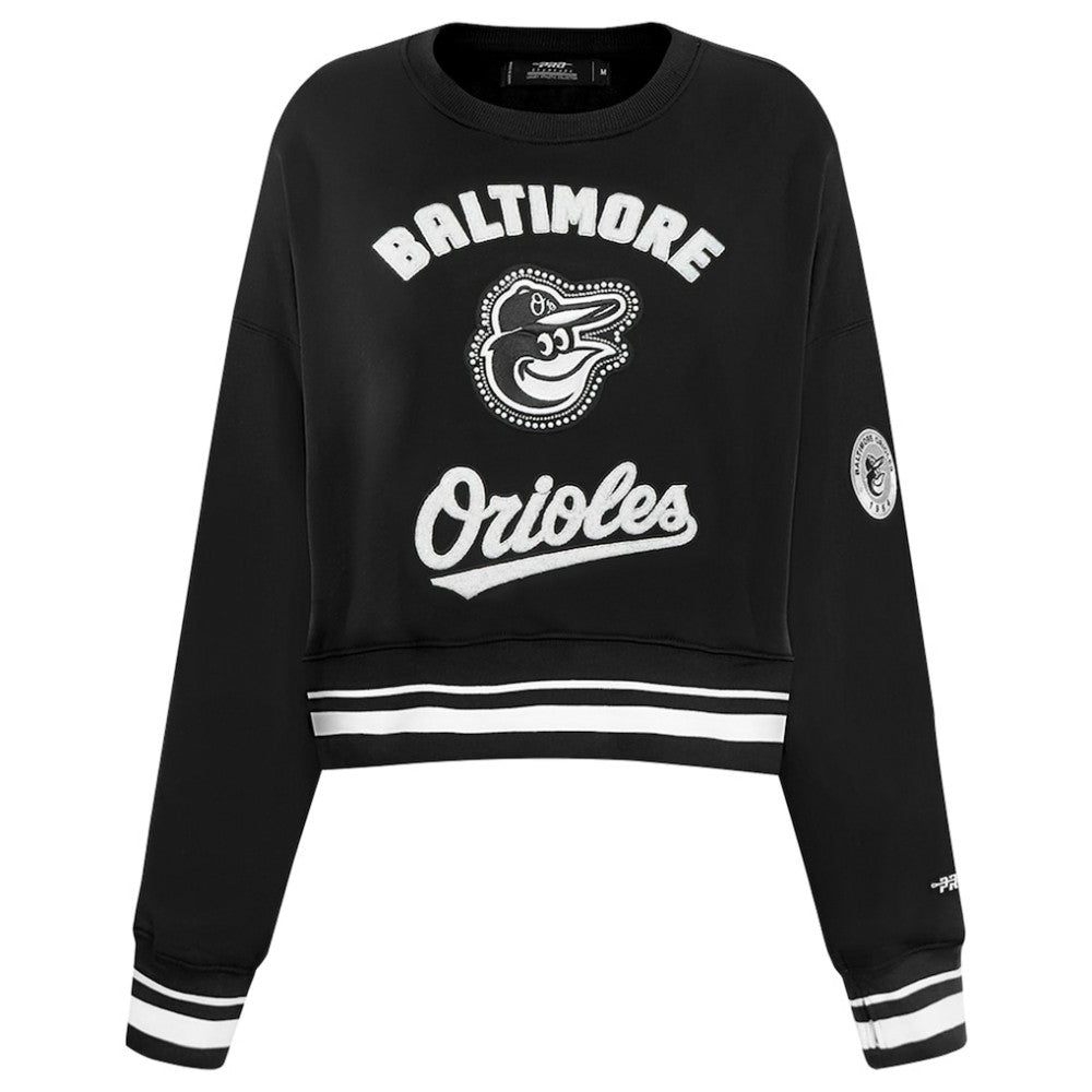 MLB Baltimore Orioles Pro Standard Women's Pearl Cropped Pullover Sweatshirt