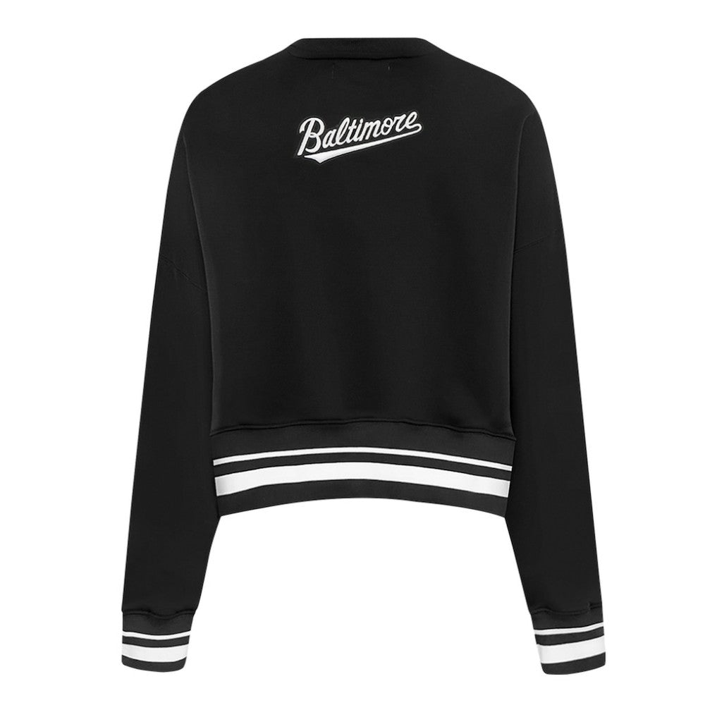 MLB Baltimore Orioles Pro Standard Women's Pearl Cropped Pullover Sweatshirt