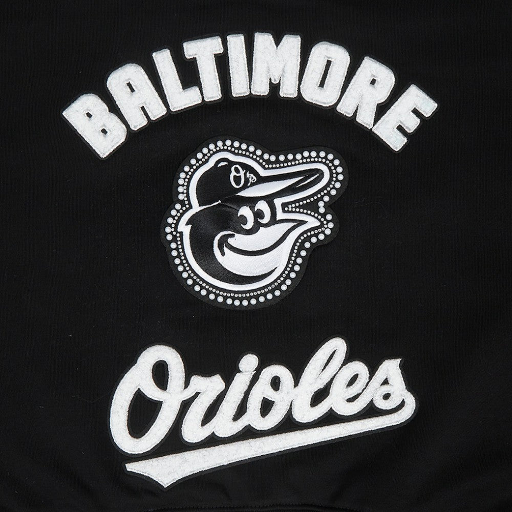 MLB Baltimore Orioles Pro Standard Women's Pearl Cropped Pullover Sweatshirt