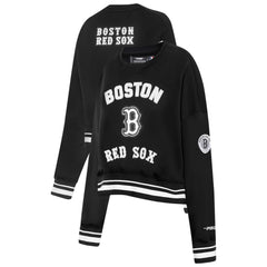 MLB Boston Red Sox Pro Standard Women's Pearl Cropped Pullover Sweatshirt