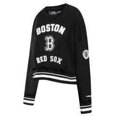 MLB Boston Red Sox Pro Standard Women's Pearl Cropped Pullover Sweatshirt