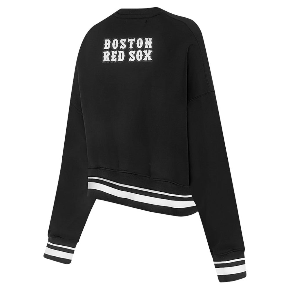 MLB Boston Red Sox Pro Standard Women's Pearl Cropped Pullover Sweatshirt