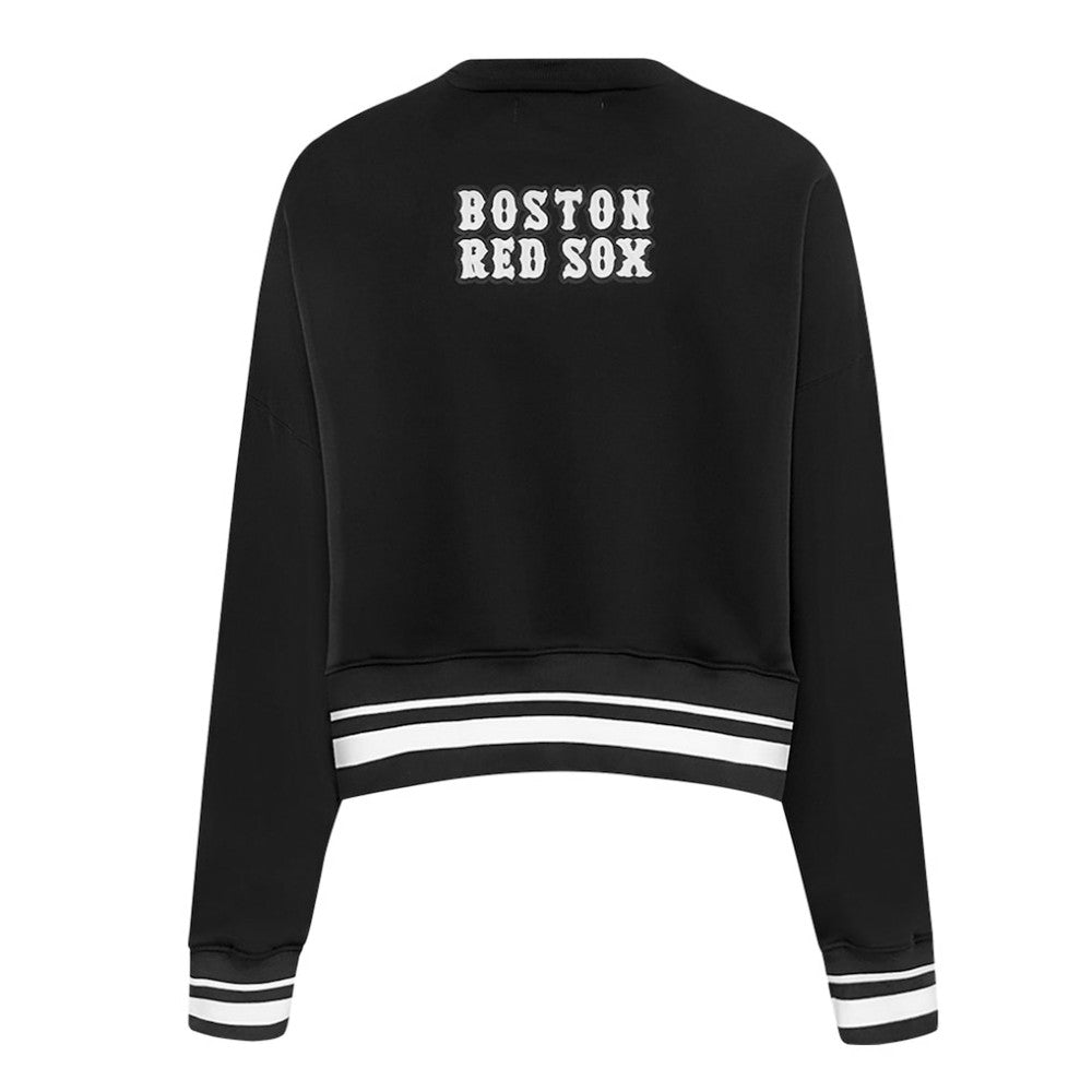 MLB Boston Red Sox Pro Standard Women's Pearl Cropped Pullover Sweatshirt