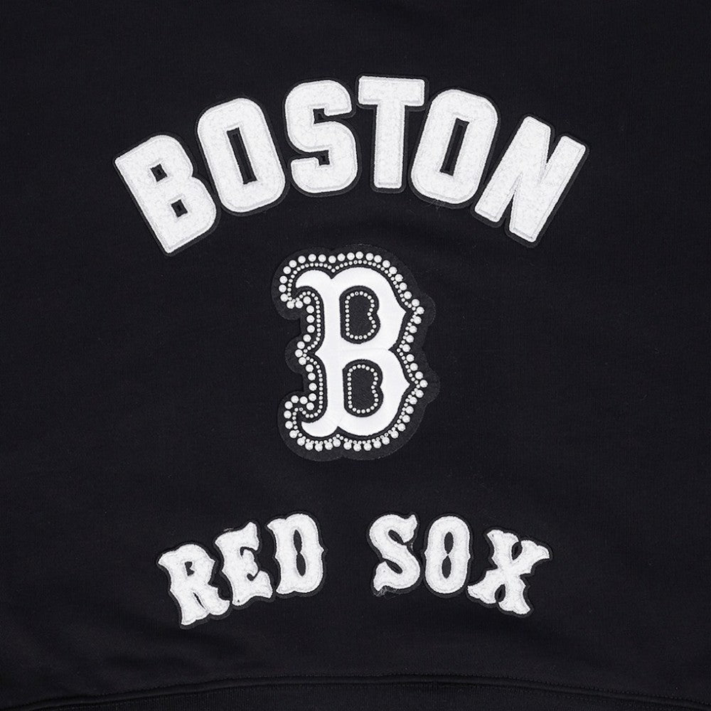 MLB Boston Red Sox Pro Standard Women's Pearl Cropped Pullover Sweatshirt