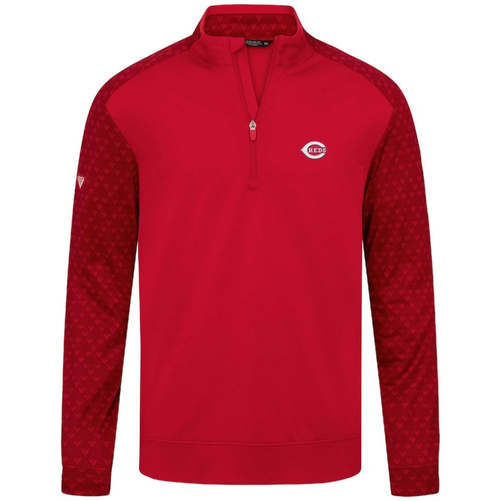 MLB Cincinnati Reds Levelwear Aztec Insignia 2.0 Quarter-Zip Pullover Top