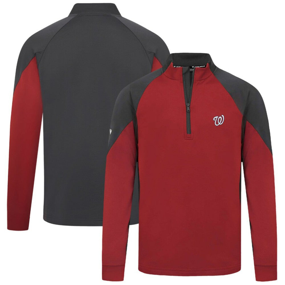 MLB Washington Nationals Levelwear Cadet Insignia 2.0 Raglan Quarter-Zip Jacket