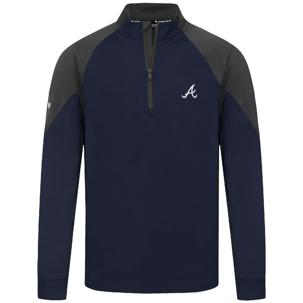 MLB Atlanta Braves Levelwear Cadet Insignia 2.0 Raglan Quarter-Zip Jacket