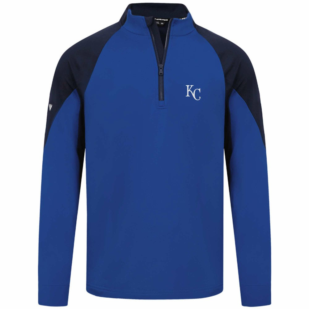 MLB Kansas City Royals Levelwear Cadet Insignia 2.0 Raglan Quarter-Zip Jacket