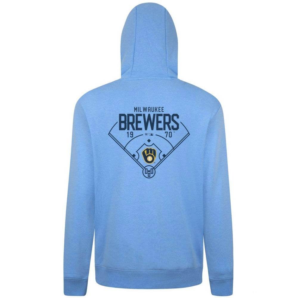 MLB Milwaukee Brewers Levelwear Podium Primary Pullover Hoodie