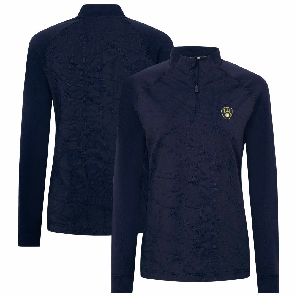 MLB Milwaukee Brewers Levelwear Women's Amethyst Insignia 2.0 Quarter-Zip Jacket