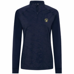 MLB Milwaukee Brewers Levelwear Women's Amethyst Insignia 2.0 Quarter-Zip Jacket